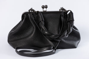 Open image in slideshow, BRAIDED HANDLE CLASP BAG
